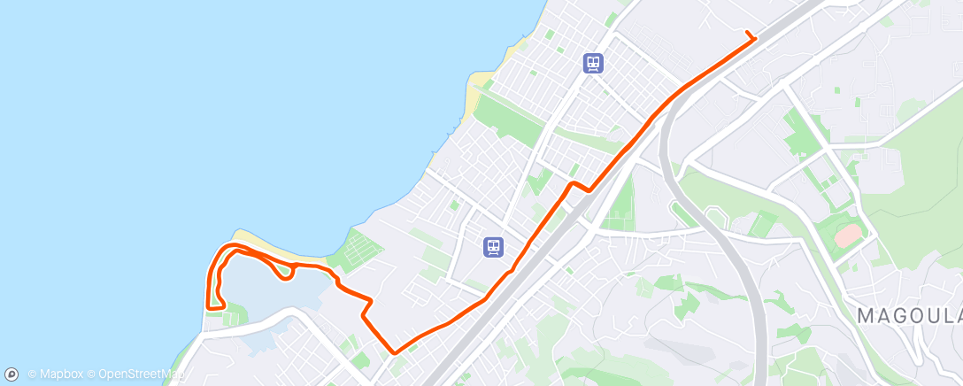 Mapa de la actividad (Evening Run - Valtos 6K TEMPO Z3 @4:34”/km)