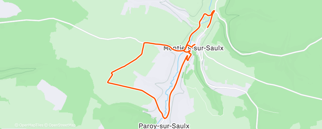 Map of the activity, 10km avec la sœur