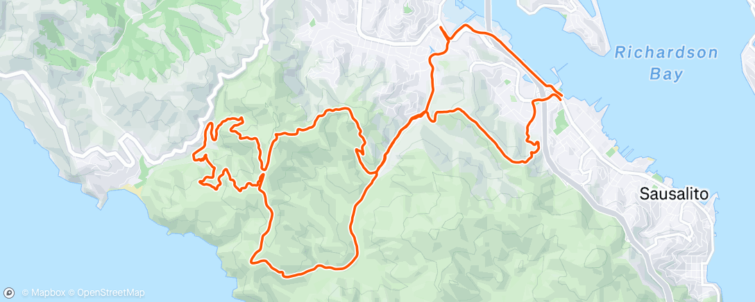 Map of the activity, SFRC run/walk