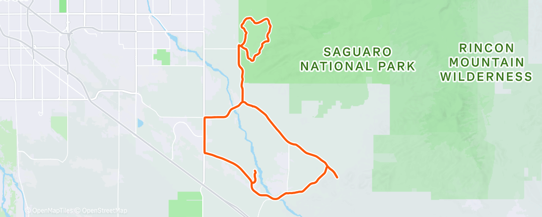 Map of the activity, Saguaro and Pistol Hill
