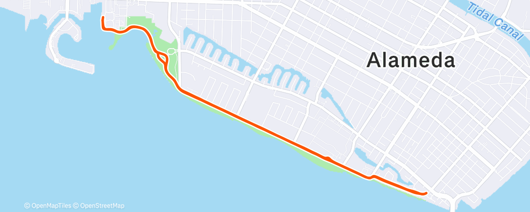 Map of the activity, Morning Run