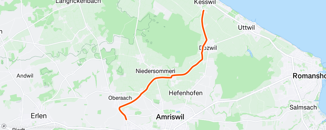 Map of the activity, Abendradfahrt