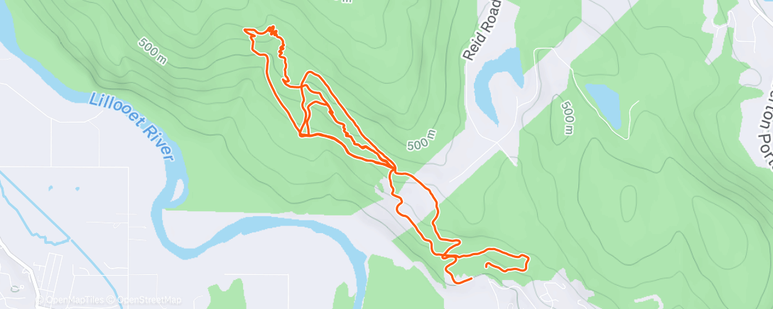 Map of the activity, Afternoon Mountain Bike Ride