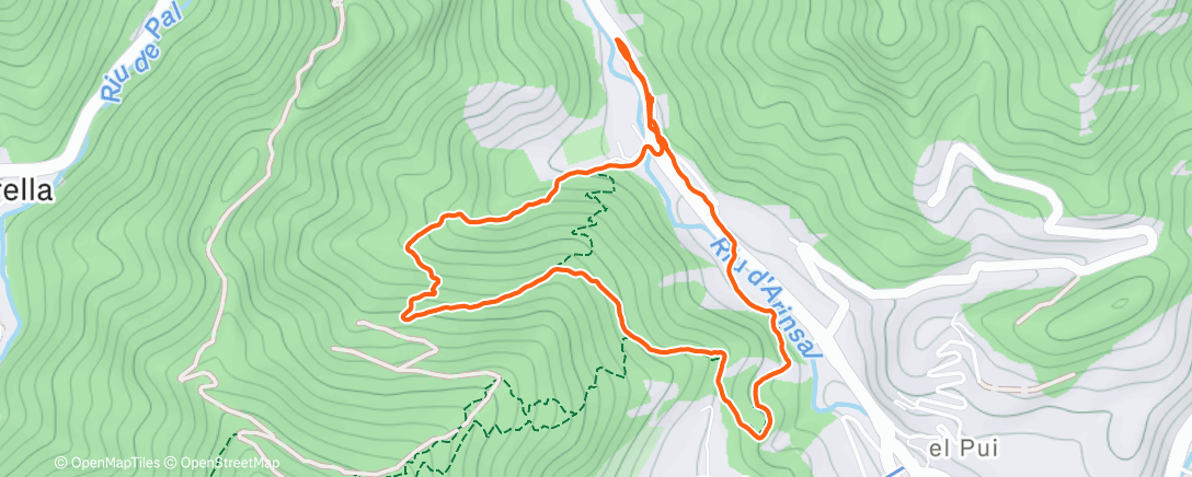 Map of the activity, Caminata de mañana