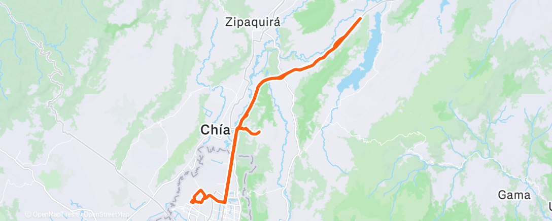 Peta aktivitas, Bicicleta por la mañana