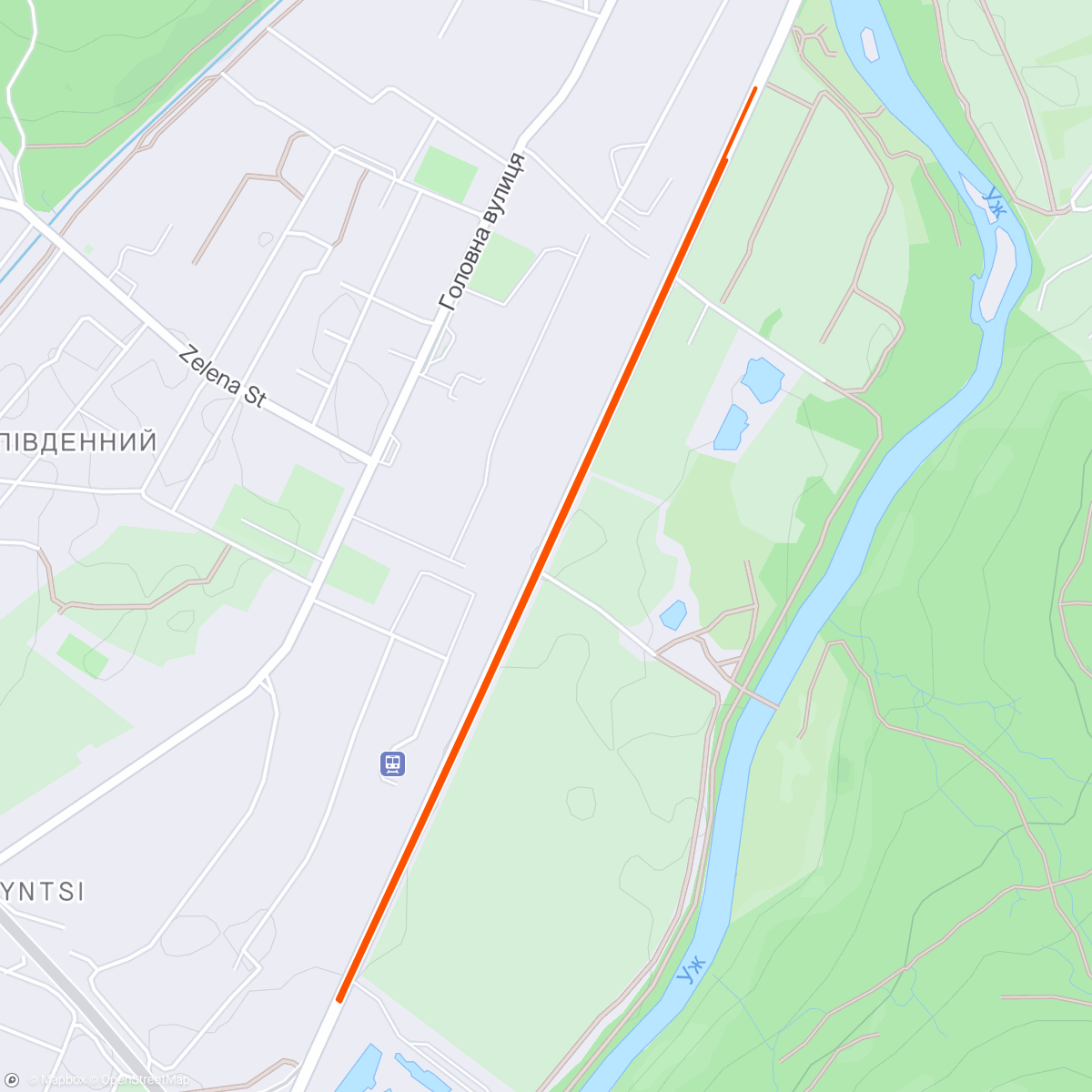 Map of the activity, ITT 4 km Onokovce