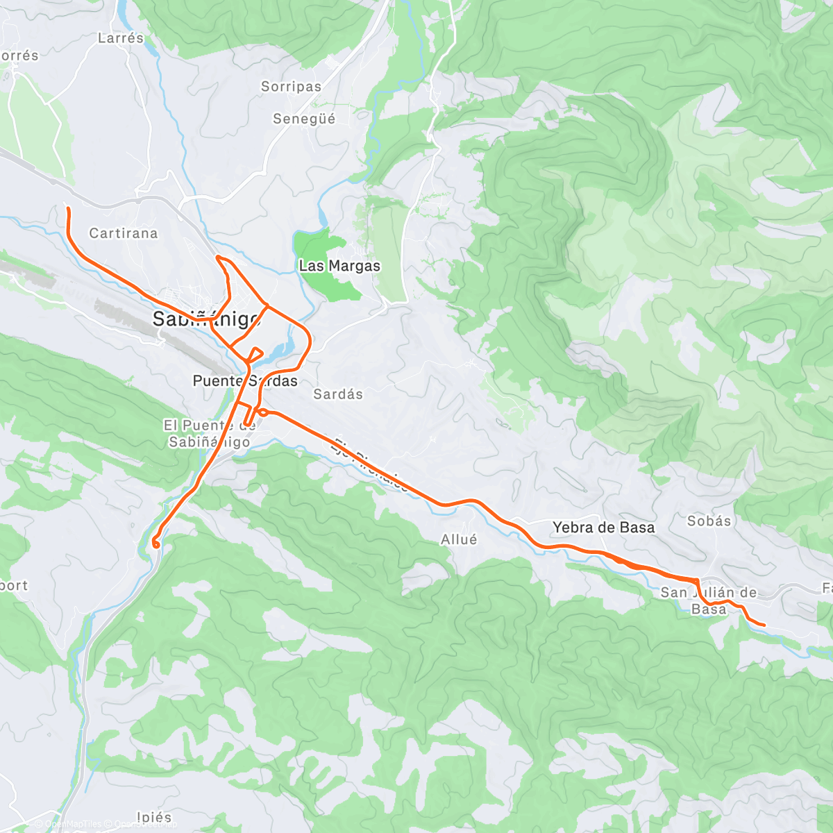 Map of the activity, Salvando el Mordor por los alrededores
