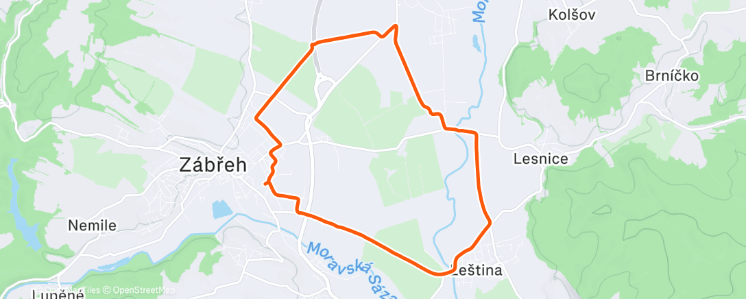 Карта физической активности (Afternoon Run)