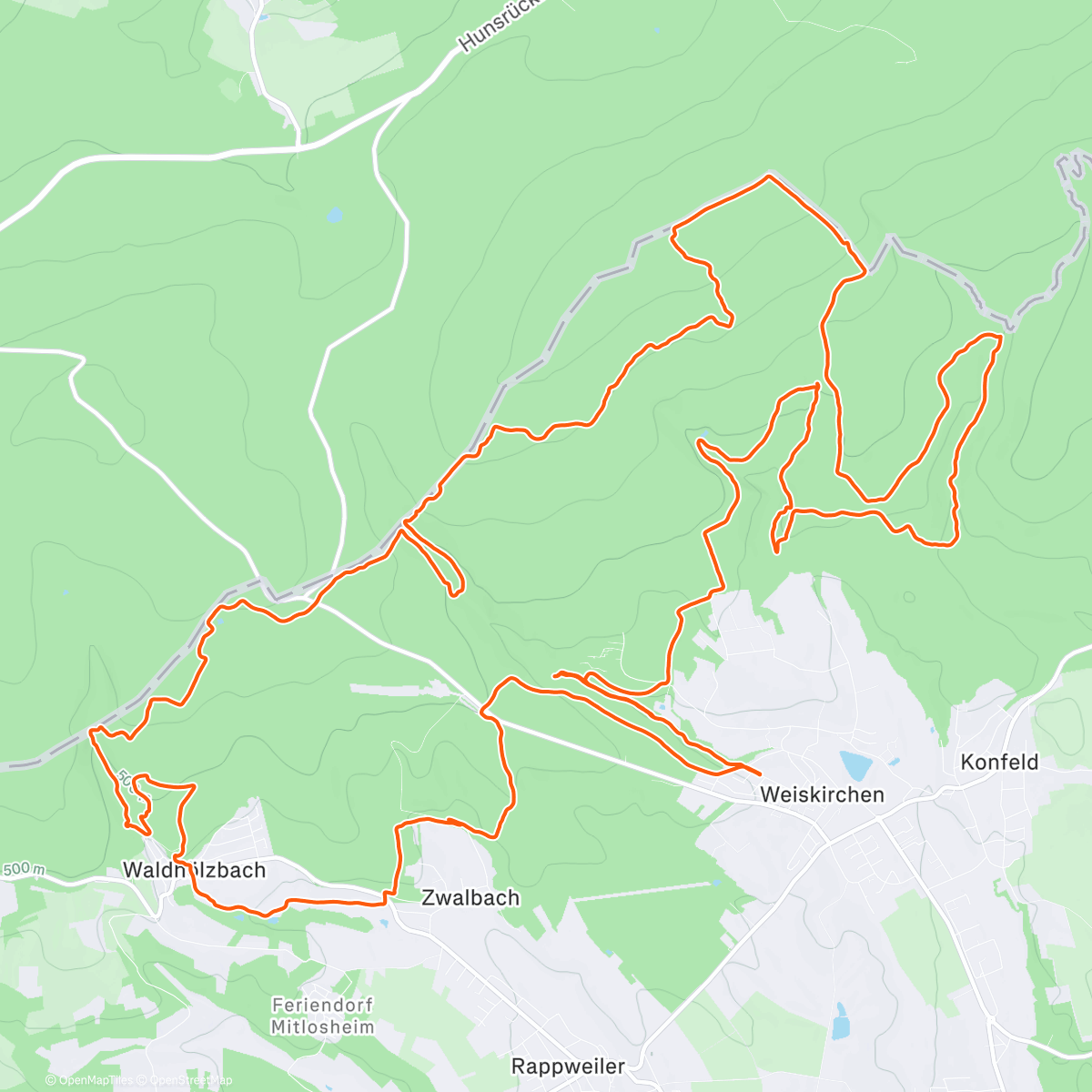 Map of the activity, Xmas Trail 2025