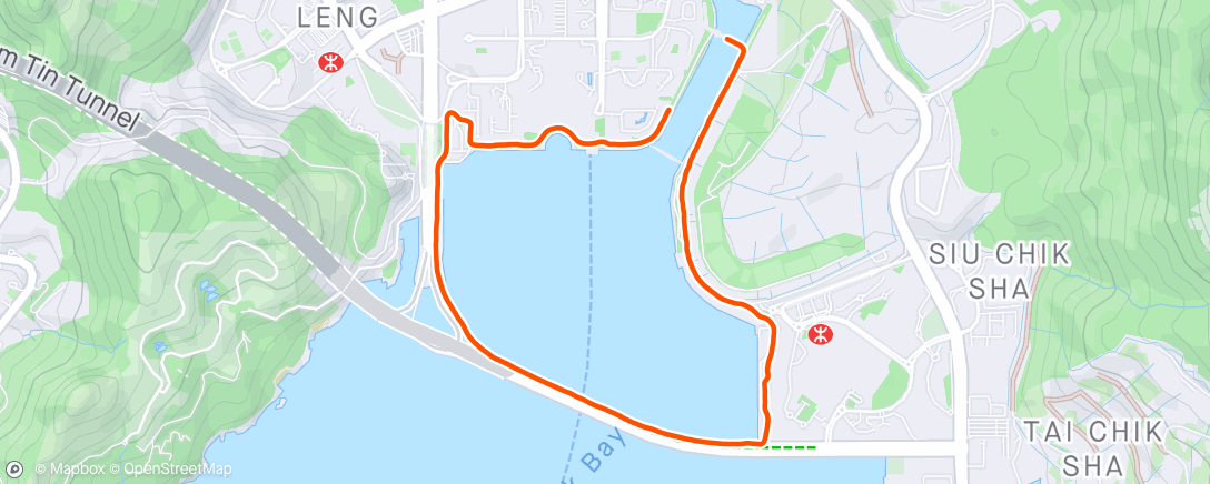 「Evening Run- 塞去水渠🥶」活動的地圖