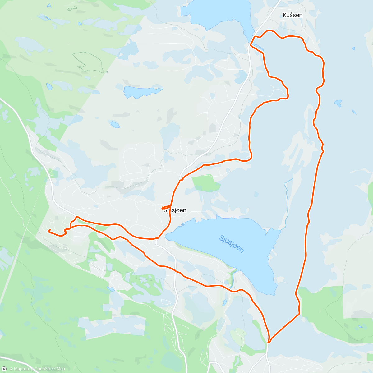 Map of the activity, Årets første utendørs, note to self - husk sykkelbukse 😁