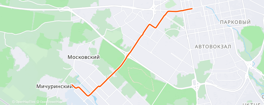 Map of the activity, Ночной заезд