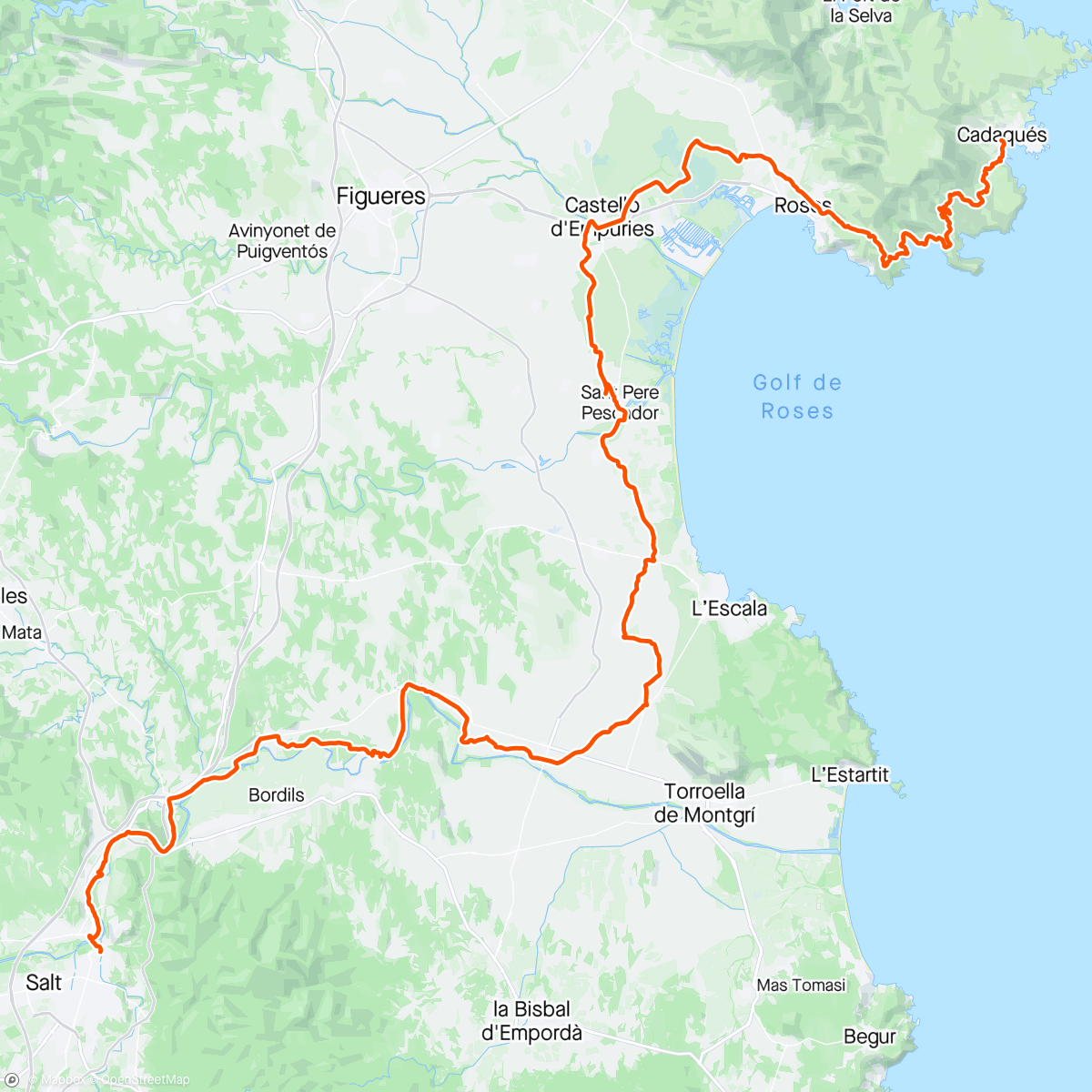 Map of the activity, Cadaqués Adventure - Fin