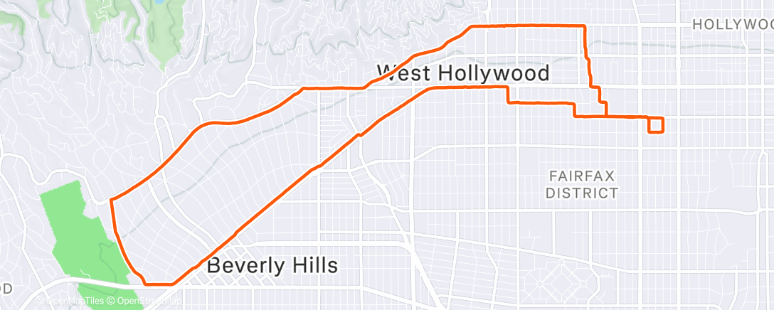 Map of the activity, Morning Run