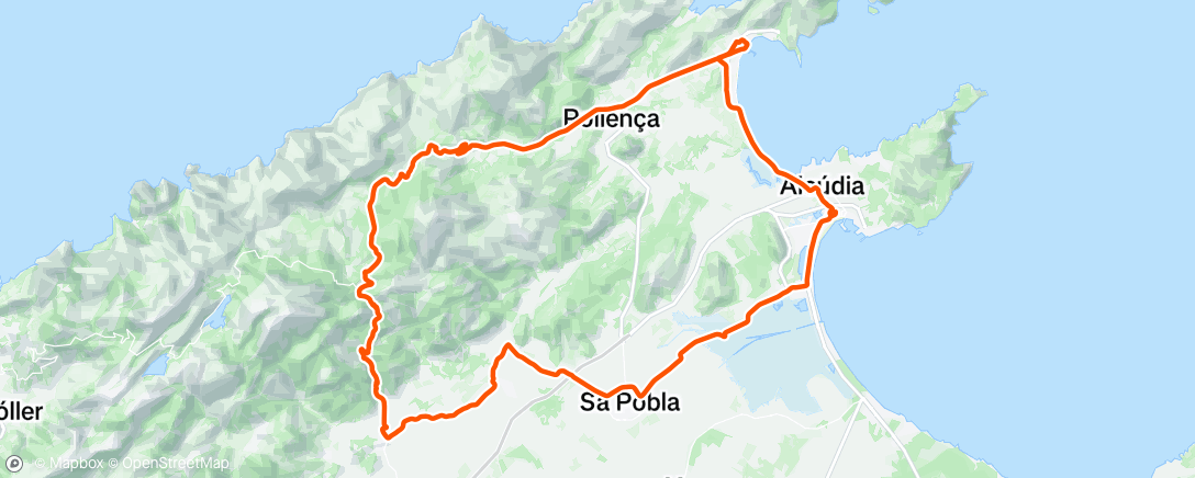 Map of the activity, Morning Ride