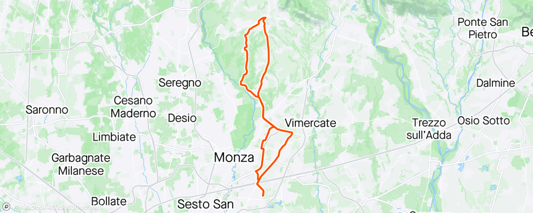 Map of the activity, Monticello da Canonica