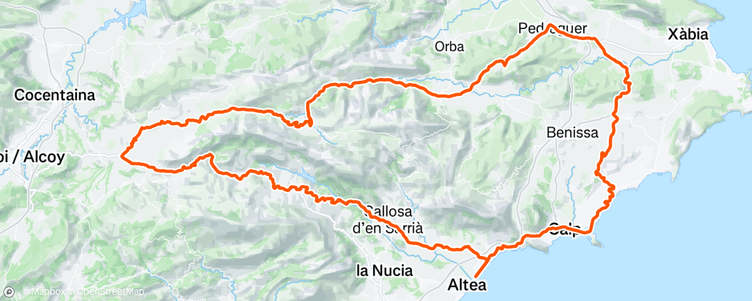 Map of the activity, Morning Ride