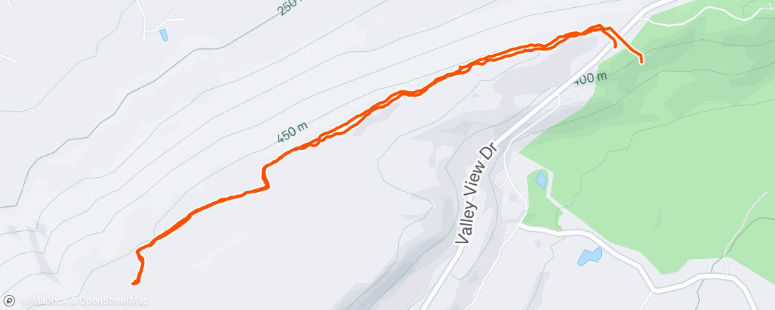 Map of the activity, Afternoon Hike