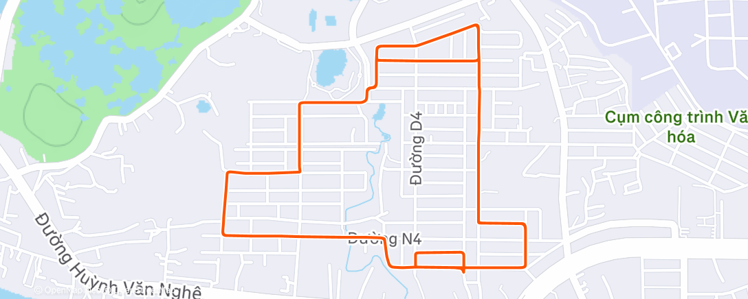 Map of the activity, Morning Run