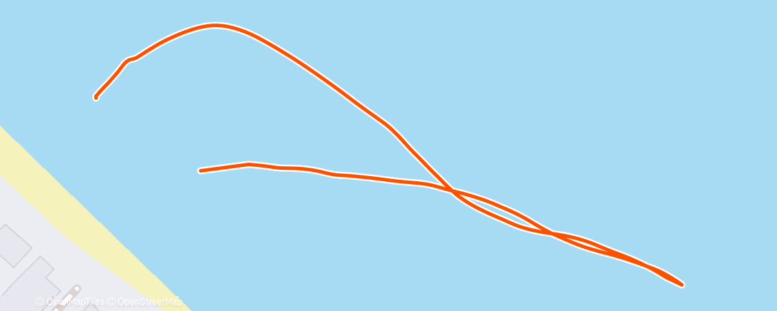 Map of the activity, Afternoon Swim