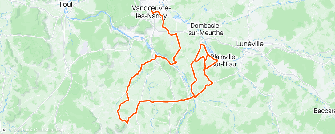 Map of the activity, Tour de la Mirabelle stage 3
