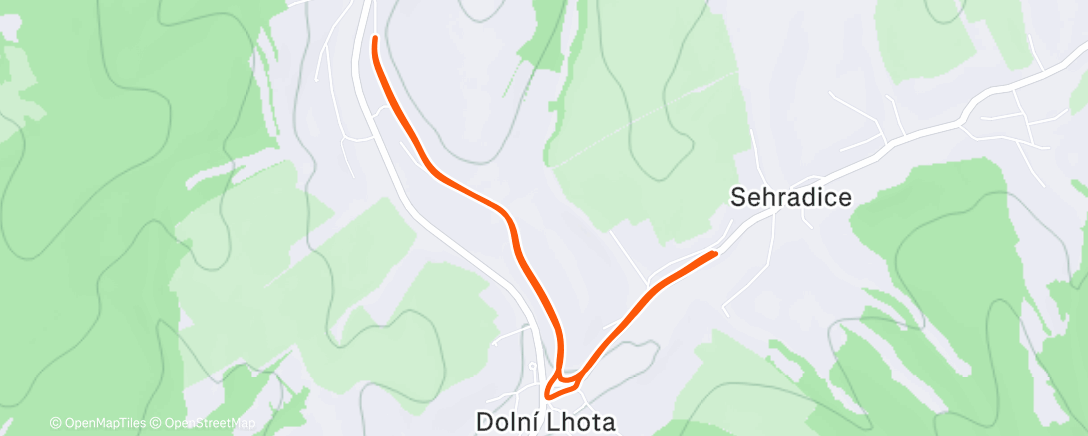 Map of the activity, Evening Run