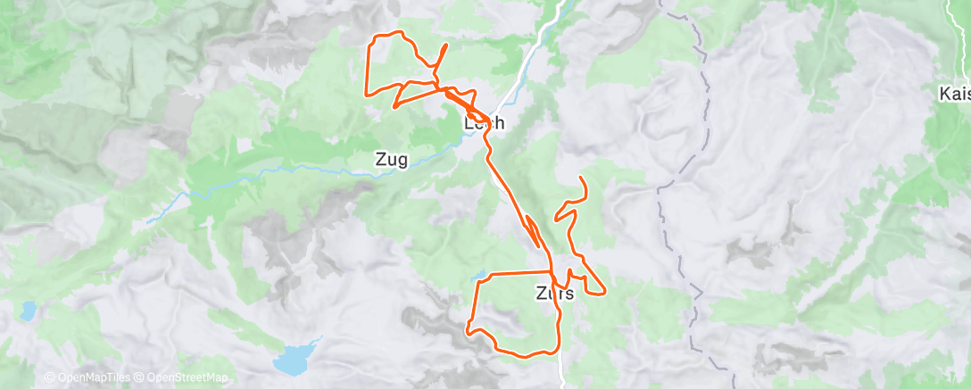Map of the activity, Snowboard Lech #2