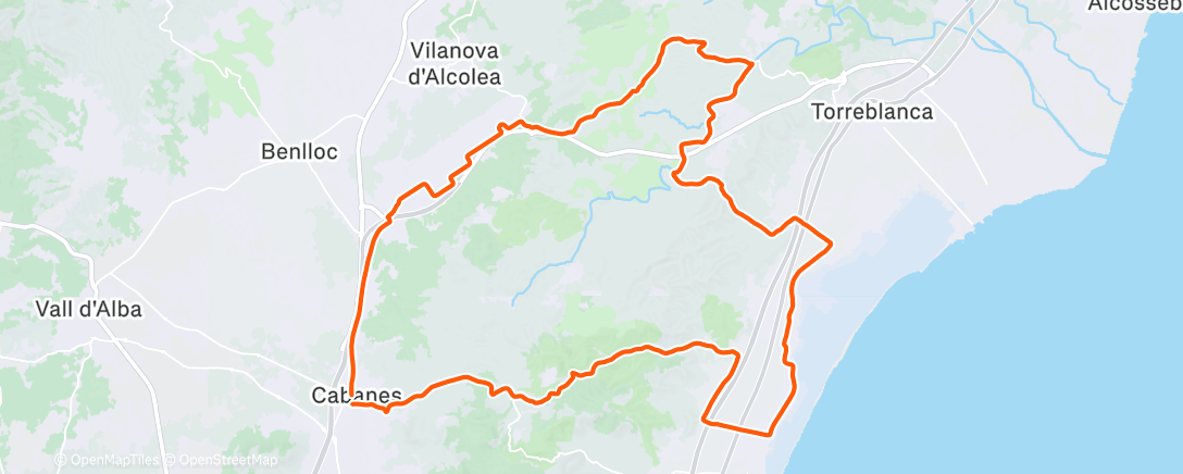 Mappa dell'attività Bicicleta de montaña a la hora del almuerzo