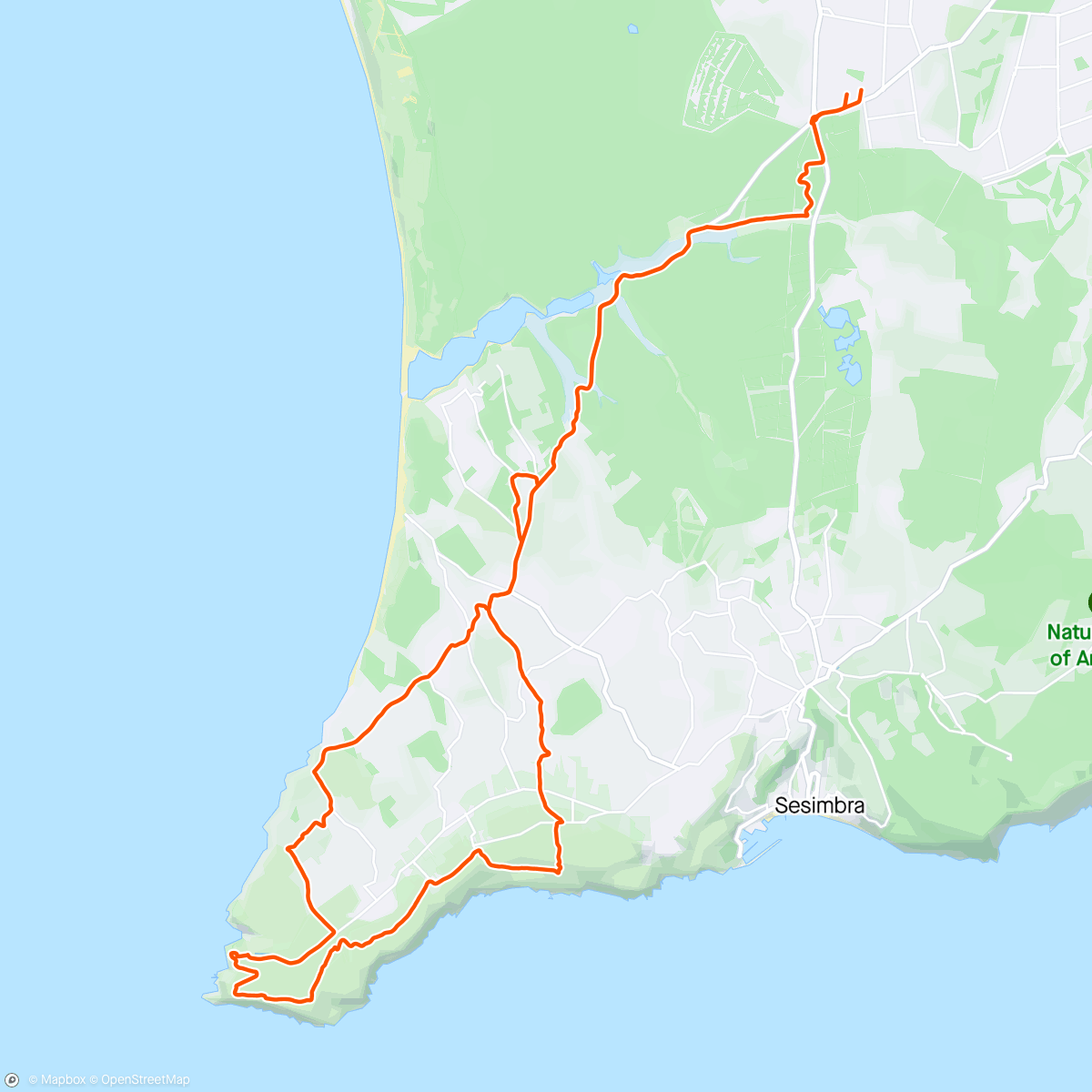 Map of the activity, Cabo Espichel