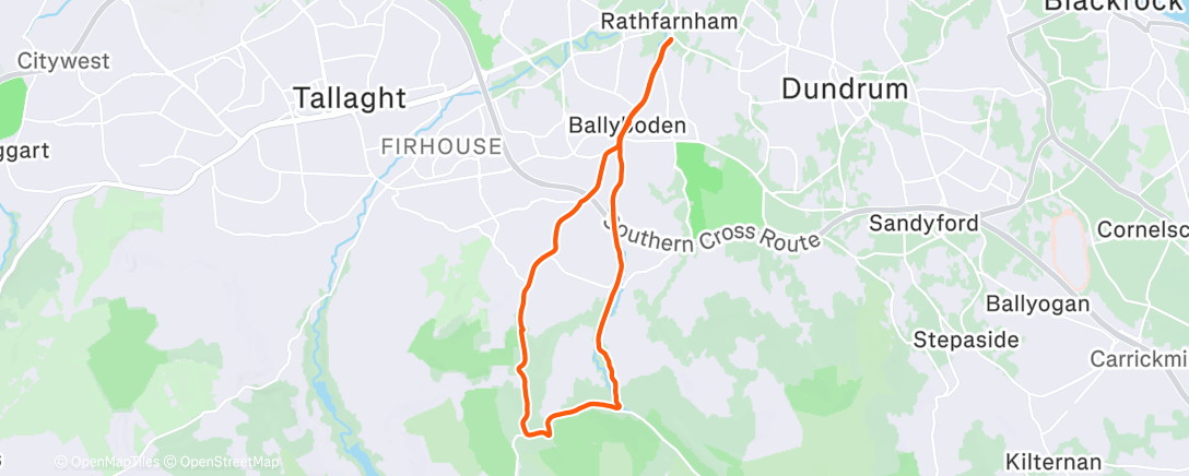 Map of the activity, Morning Ride