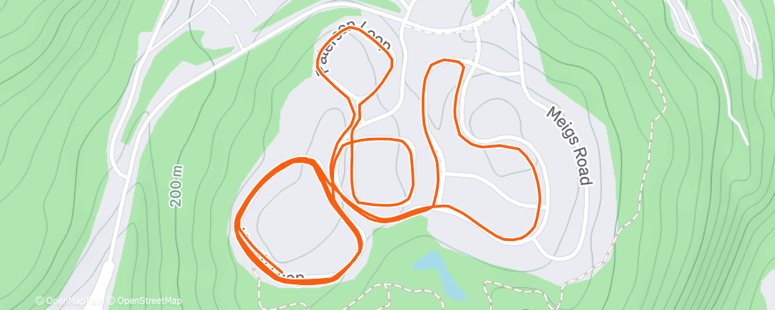 Карта физической активности (Afternoon Run)