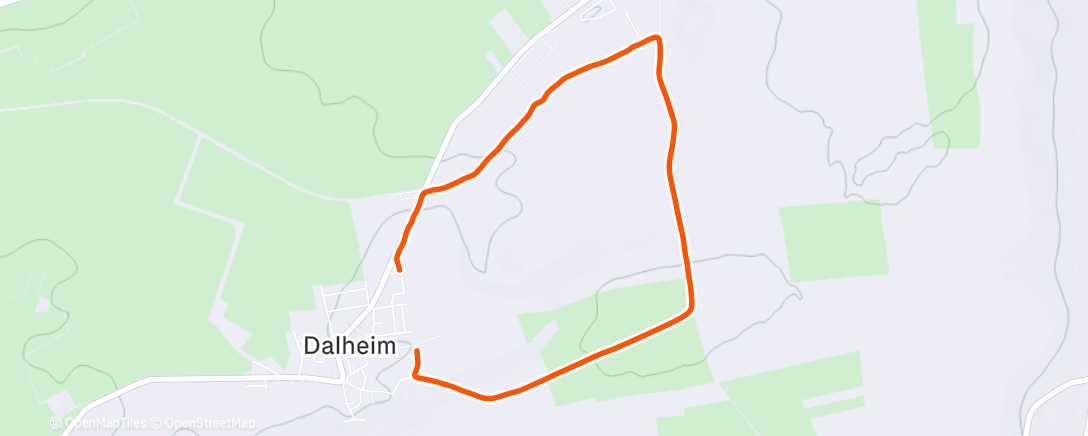Map of the activity, Afternoon Run