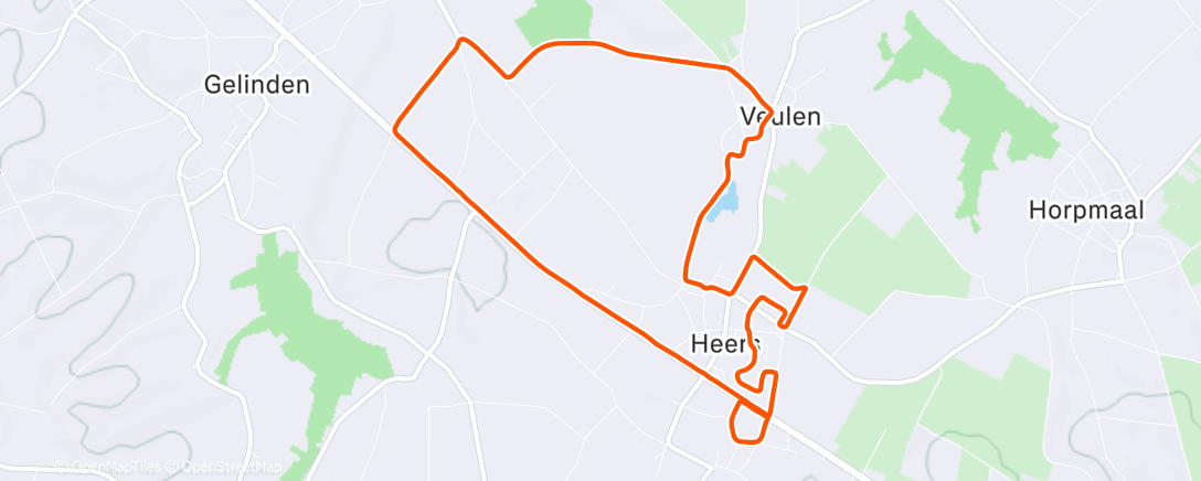 Map of the activity, Ochtendloop