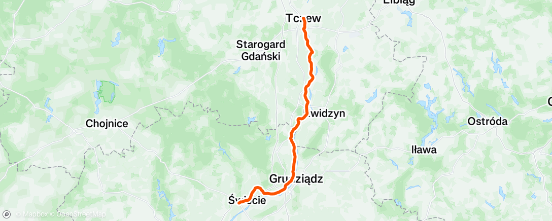 Map of the activity, Along the great Wisła