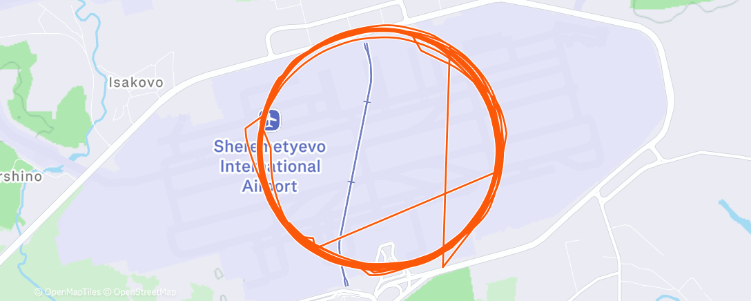 Map of the activity, Утренний забег