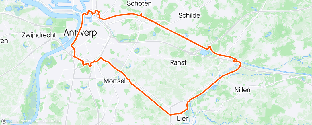 Map of the activity, Pre Race Belgium Tour