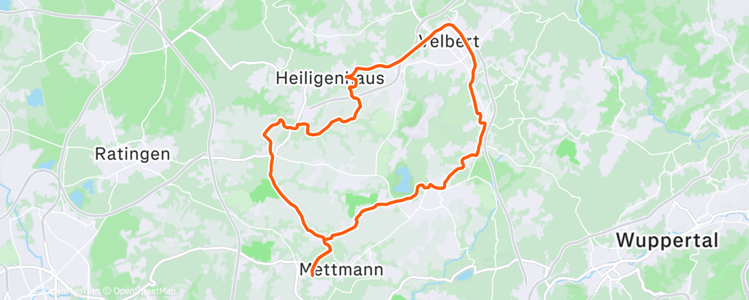 Map of the activity, Lunch Ride