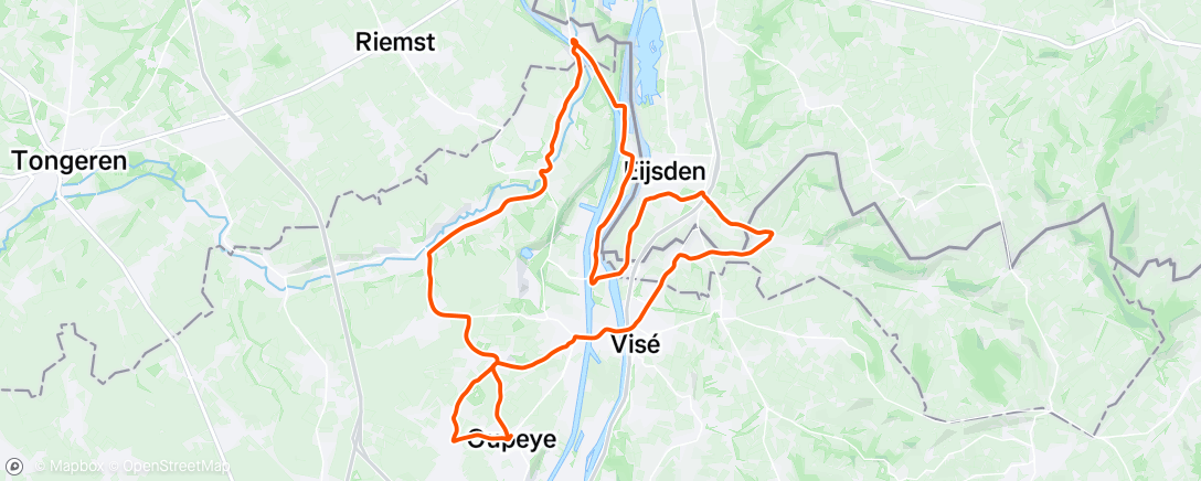 Map of the activity, Sortie vélo le matin