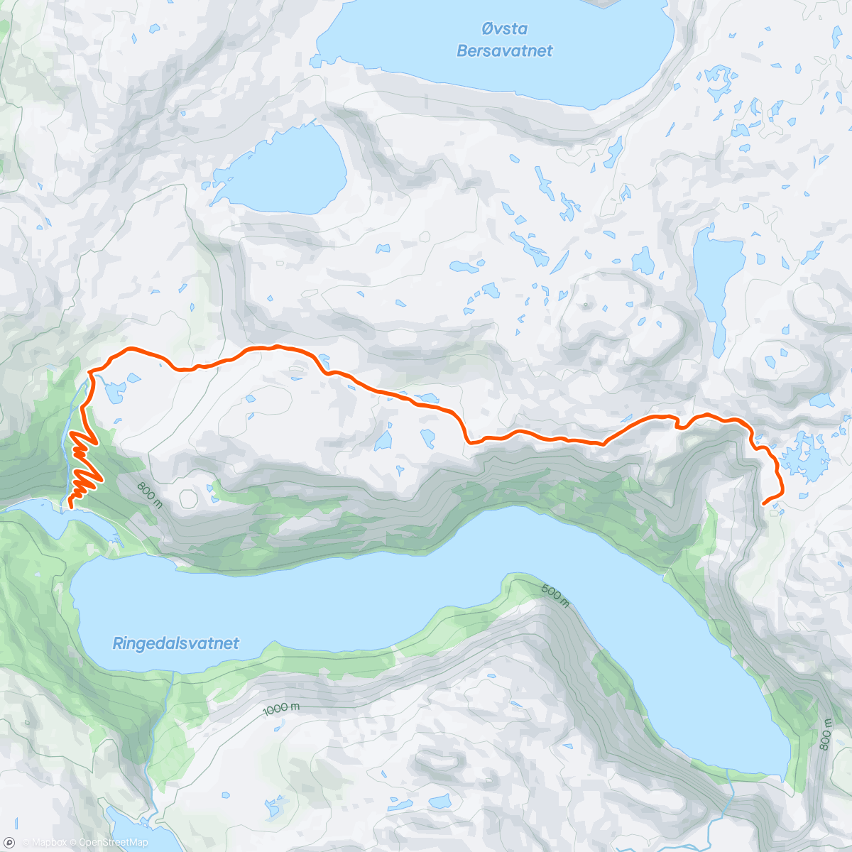 Map of the activity, Trolltunga, Noruega