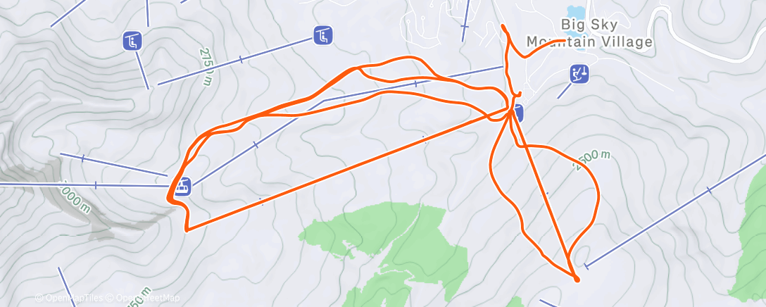 Map of the activity, Afternoon Alpine Ski