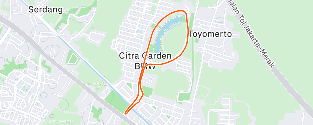 Карта физической активности (Evening Run)