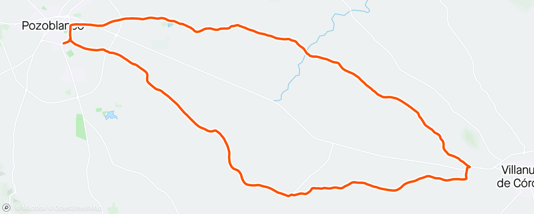 Mapa de la actividad, Bicicleta de montaña vespertina