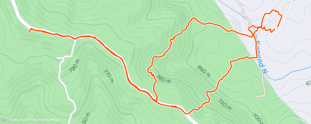 Map of the activity, Jungle trail