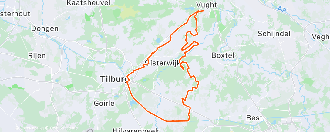 Карта физической активности (Ochtendritje op gravelbike)