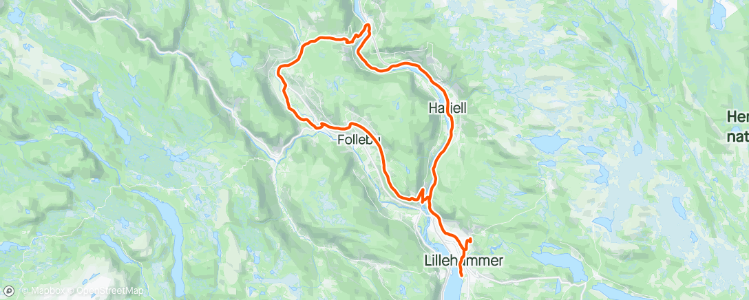 Mapa de la actividad, Gravelride rundt musdalen med Åberg! 🤩