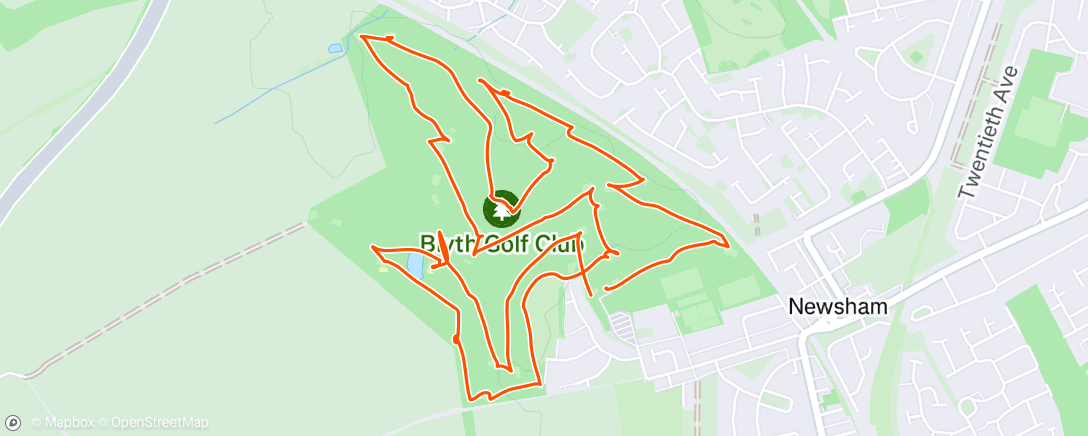 Map of the activity, Afternoon Golf