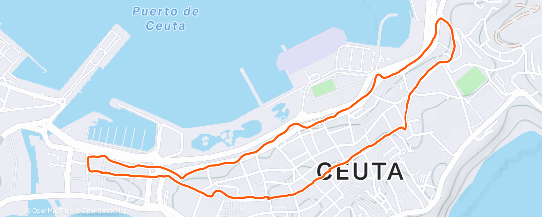 Карта физической активности (🥈 2a femenina en San Silvestre Ceuta)