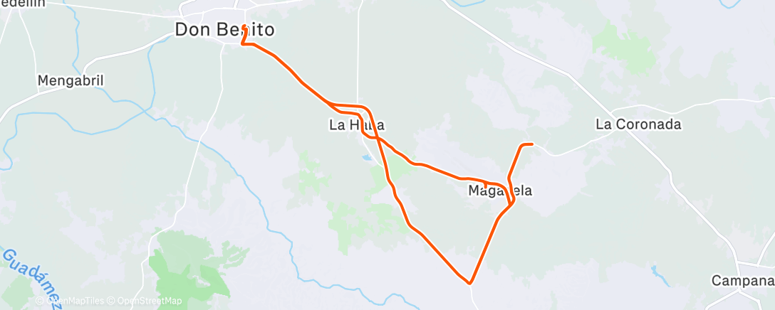 Карта физической активности (Vuelta ciclista a la hora del almuerzo)