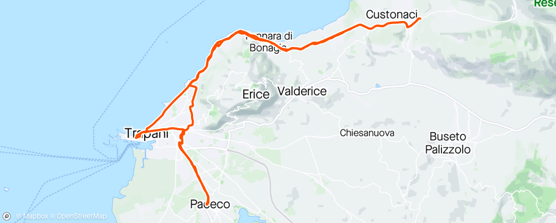「Ciclismo pomeridiano」活動的地圖