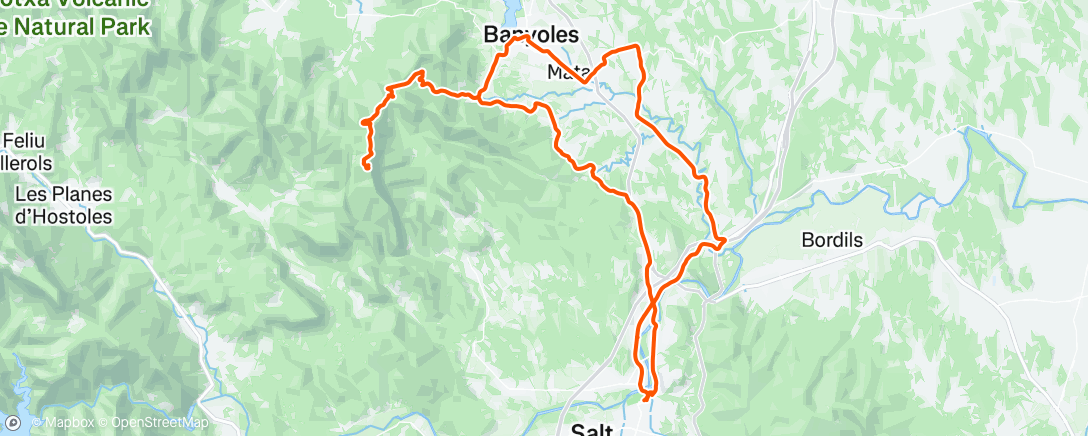 Map of the activity, Rocacorba